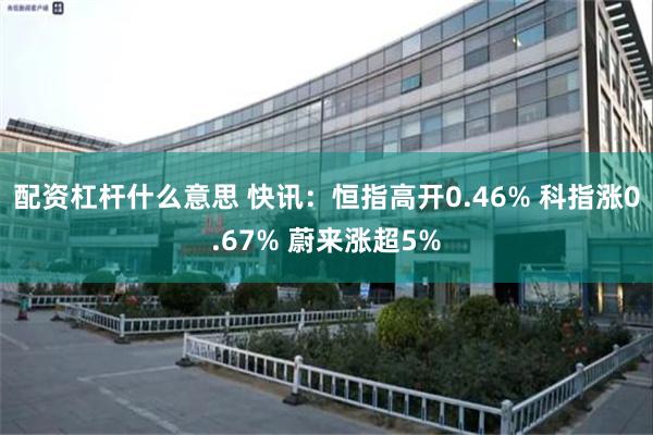 配资杠杆什么意思 快讯：恒指高开0.46% 科指涨0.67% 蔚来涨超5%