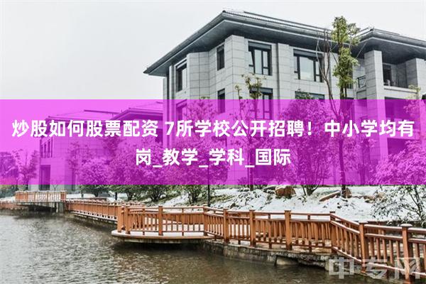 炒股如何股票配资 7所学校公开招聘！中小学均有岗_教学_学科_国际