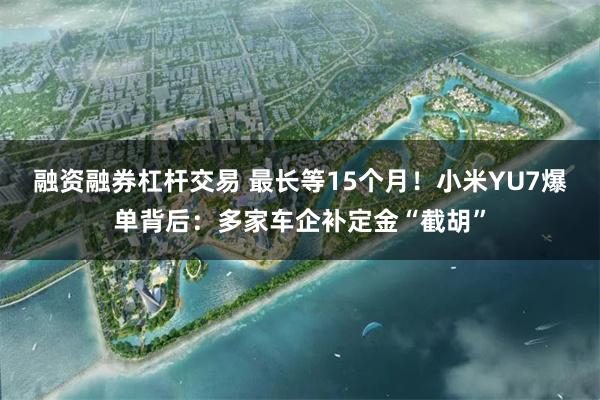 融资融券杠杆交易 最长等15个月！小米YU7爆单背后：多家车企补定金“截胡”