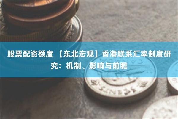 股票配资额度 【东北宏观】香港联系汇率制度研究：机制、影响与前瞻