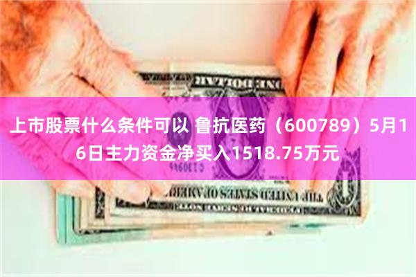 上市股票什么条件可以 鲁抗医药（600789）5月16日主力资金净买入1518.75万元