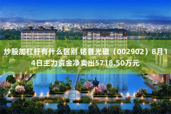 炒股加杠杆有什么区别 铭普光磁（002902）8月14日主力资金净卖出5718.50万元