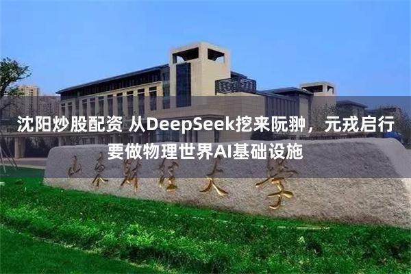 沈阳炒股配资 从DeepSeek挖来阮翀，元戎启行要做物理世界AI基础设施