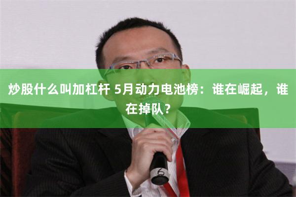 炒股什么叫加杠杆 5月动力电池榜：谁在崛起，谁在掉队？