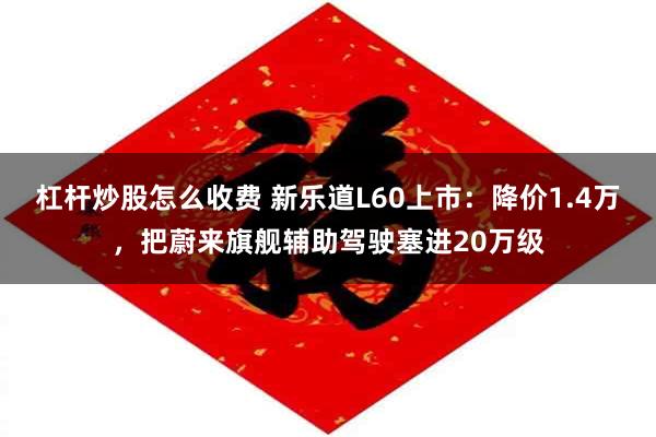 杠杆炒股怎么收费 新乐道L60上市：降价1.4万，把蔚来旗舰辅助驾驶塞进20万级