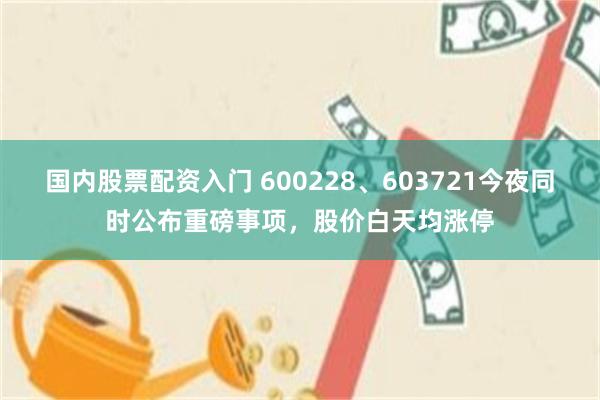 国内股票配资入门 600228、603721今夜同时公布重磅事项，股价白天均涨停