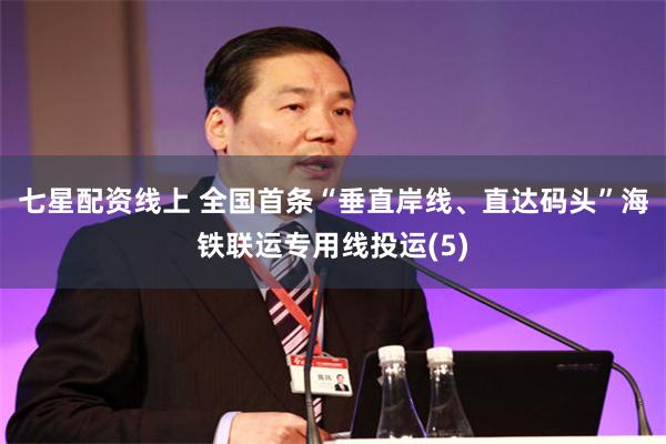 七星配资线上 全国首条“垂直岸线、直达码头”海铁联运专用线投运(5)